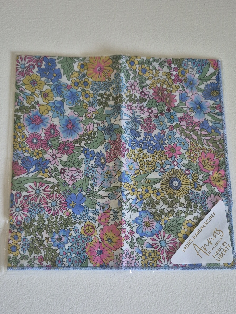 Liberty Floral Cotton Handkerchief in Pastel Multicolor